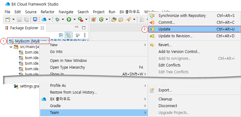 프로젝트 업데이트