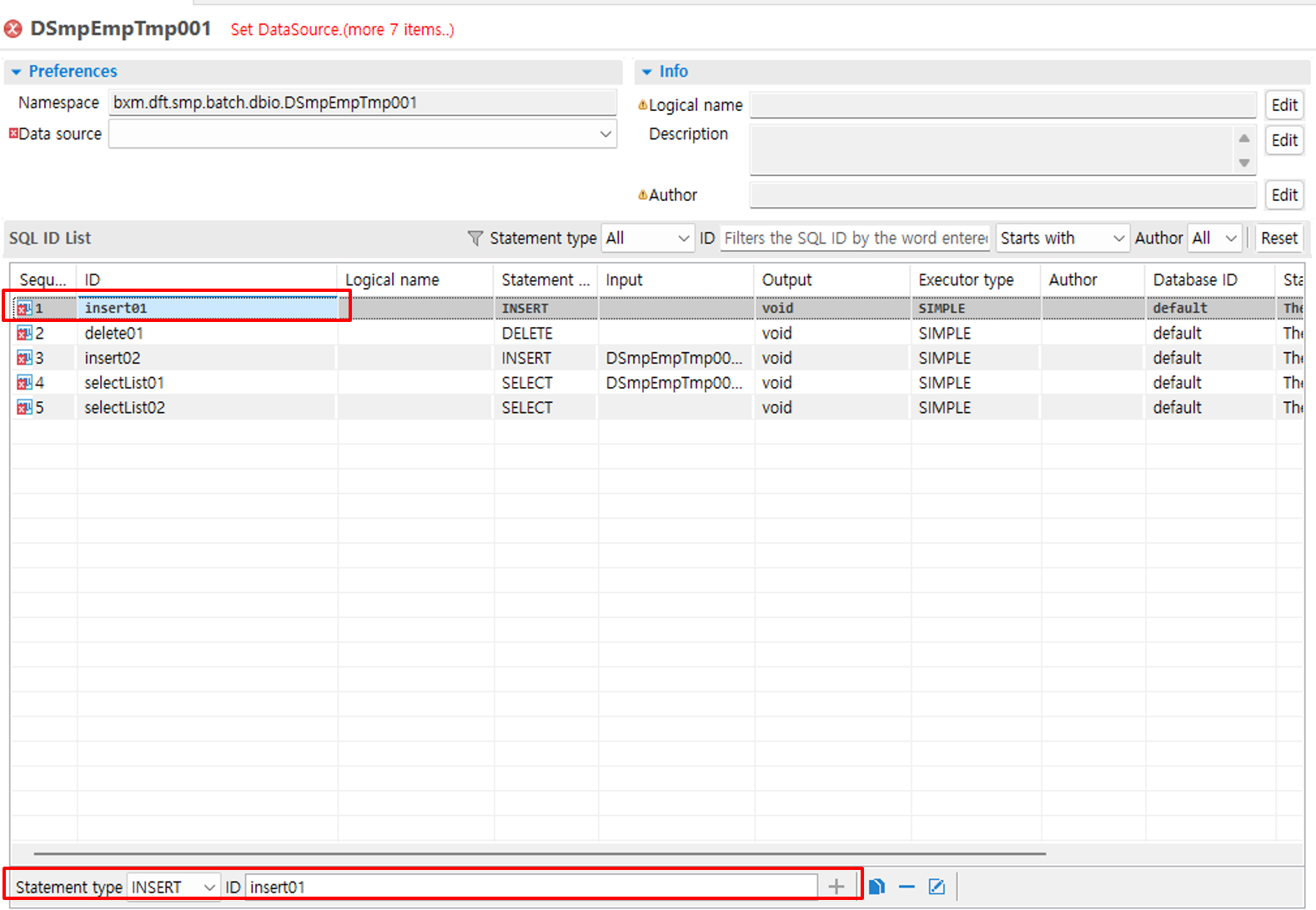 Add DBIO input SQL