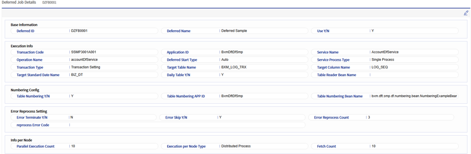 Deferred Process Numbering Service Registration