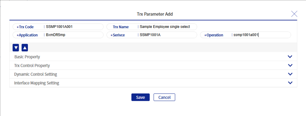 Add Transaction Parameter
