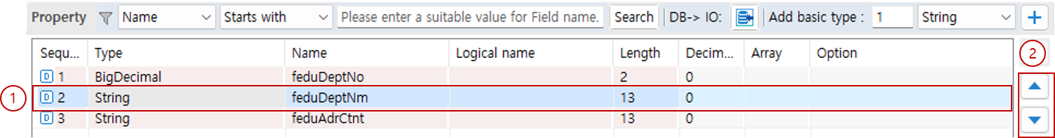 Change Order via Toolbar