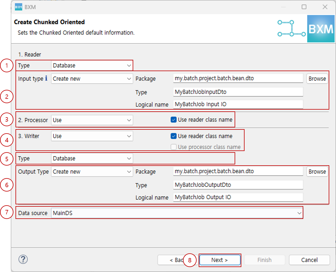 Chunked Oriented creation page