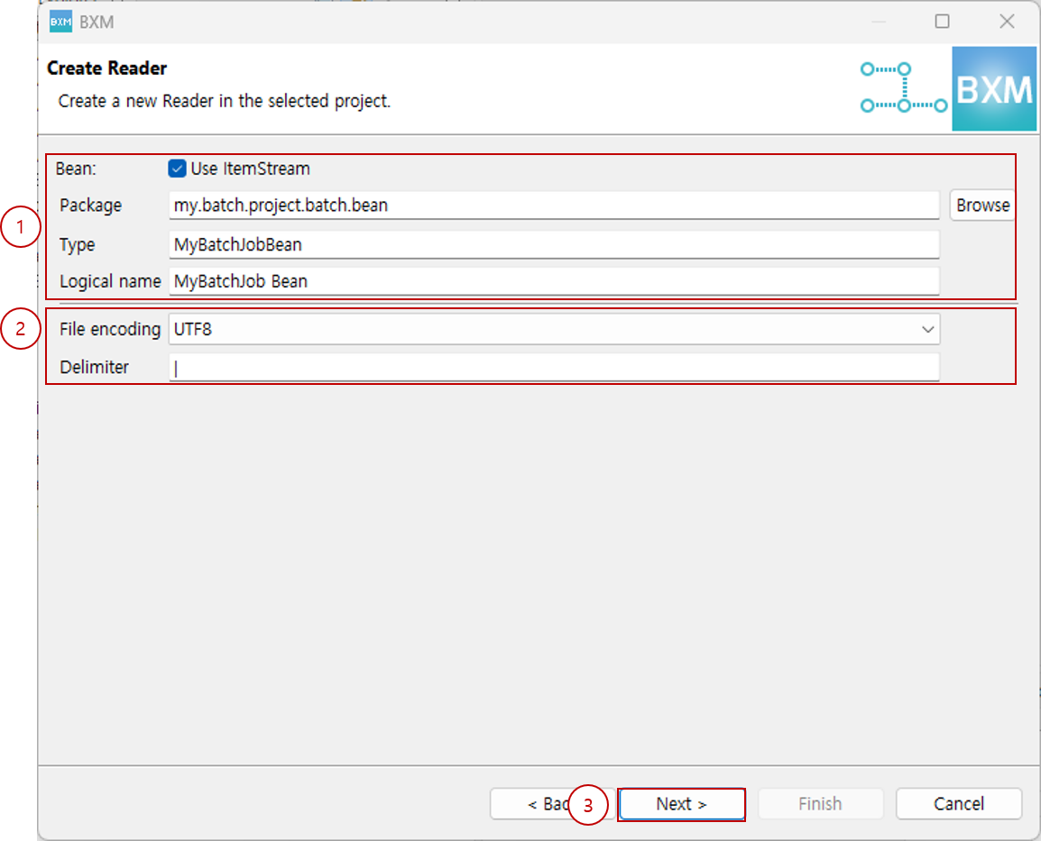 File Read Source(Delimited) type page