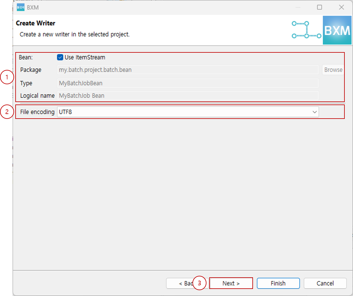 File Write Source(Fixed) type page