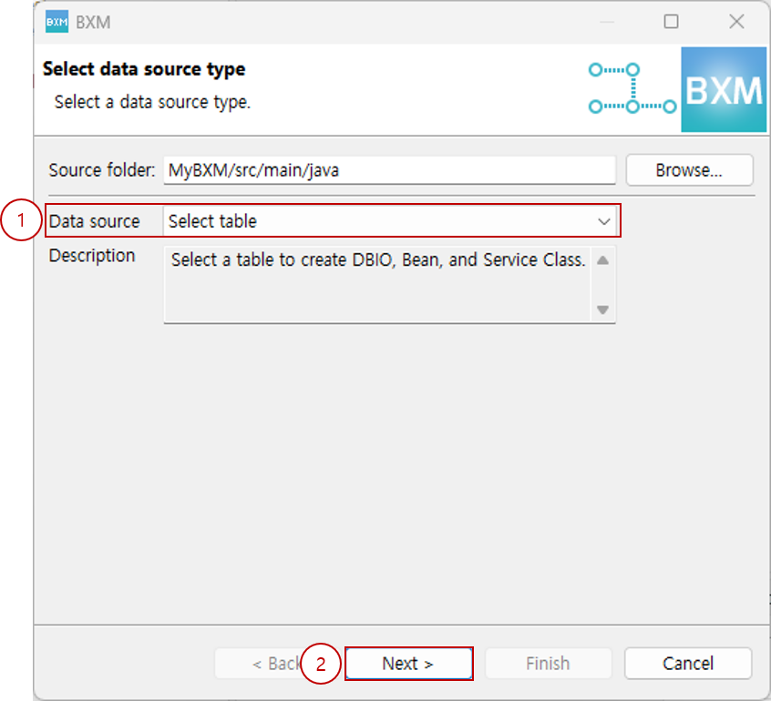 Select New Service Template type