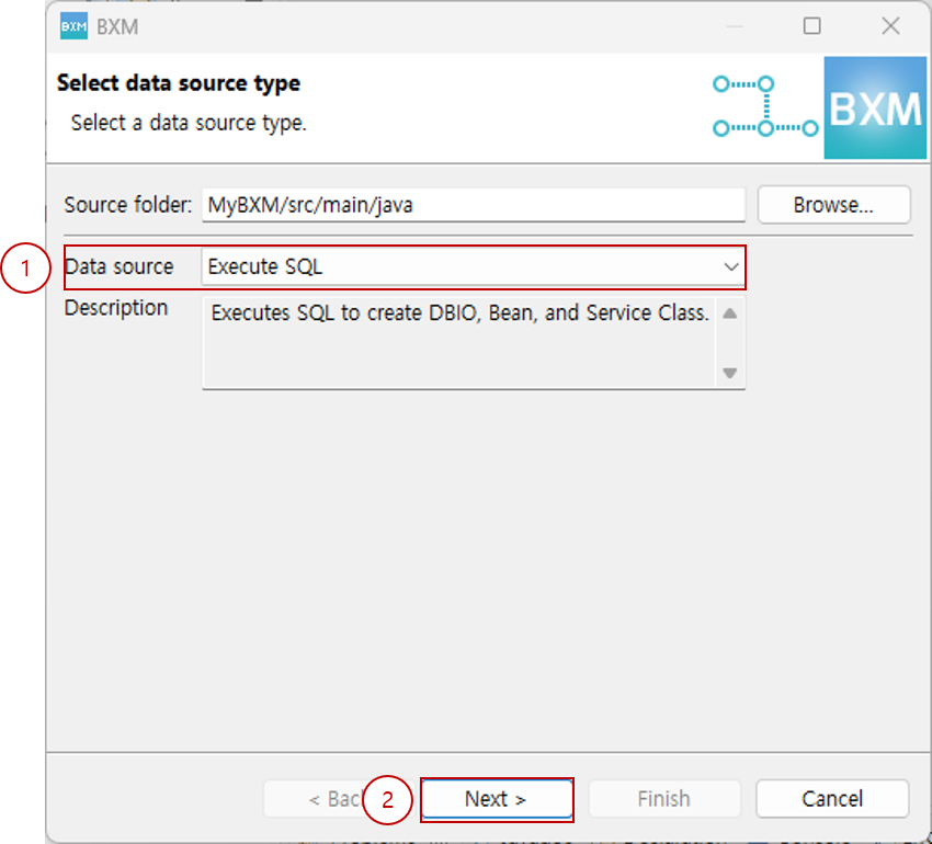 Select New Service Template type