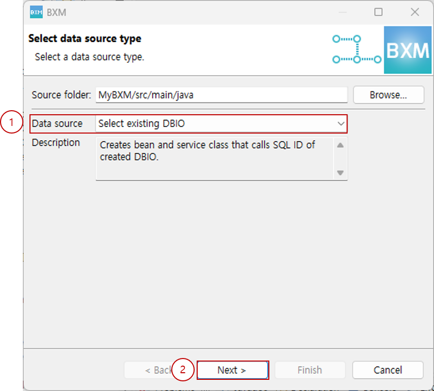 Select New Service Template type