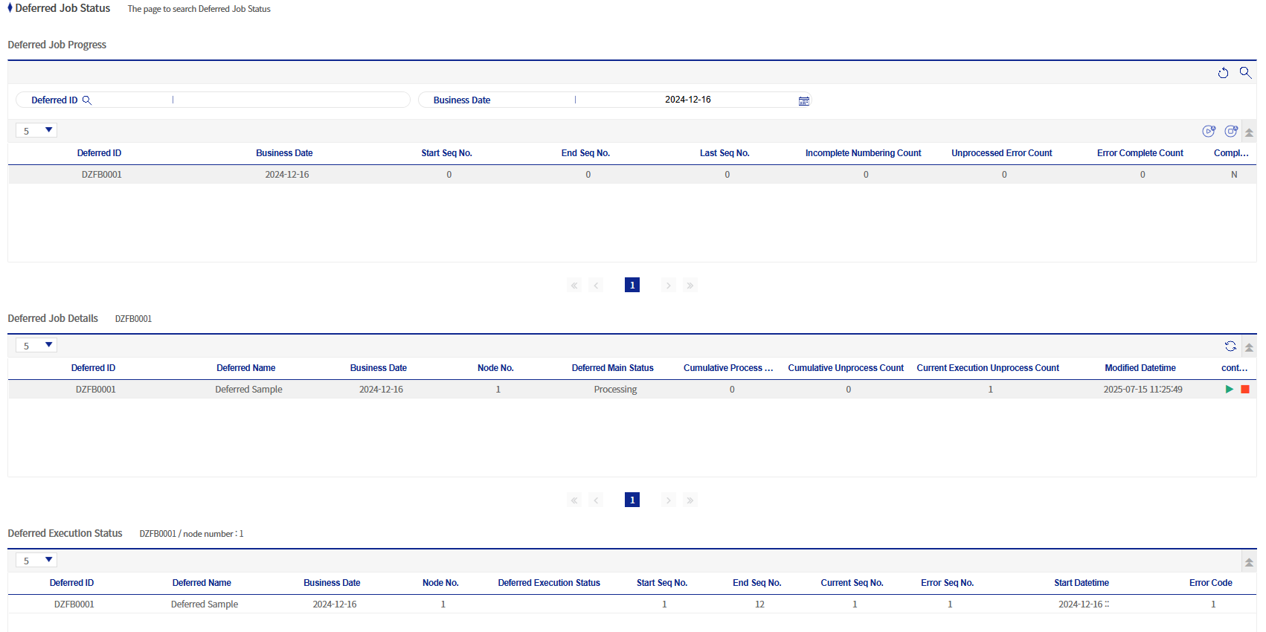 Deferred Process Job Status