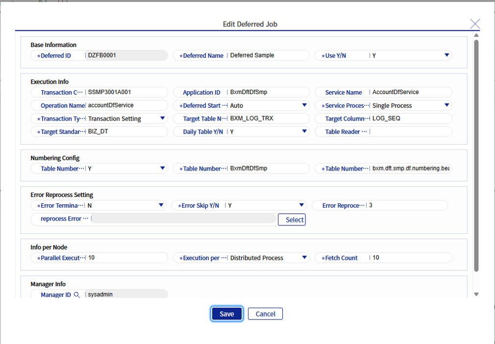 Deferred Process Job Details