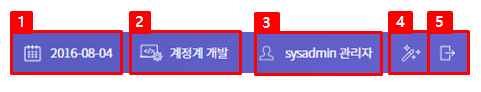 BXM Web Admin 기본 정보 영역