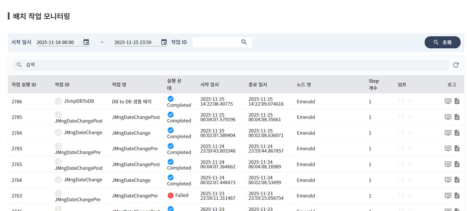 배치 작업 모니터링