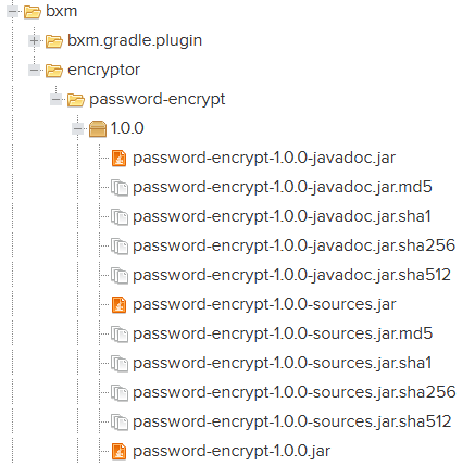 공개 repository에 업로드된 password-encrypt-1.0.0.jar